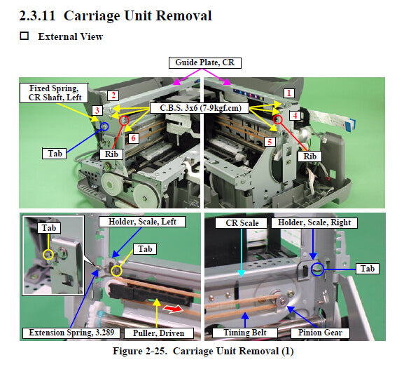 Conjunto de carro EPSON R230/R220 - 1303728