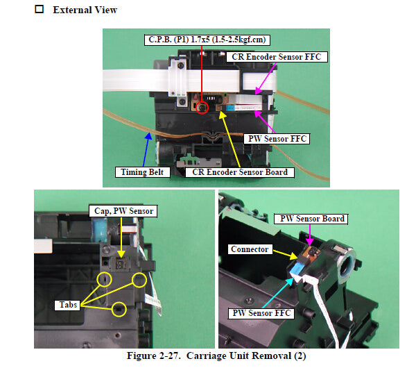 Conjunto de carro EPSON R230/R220 - 1303728