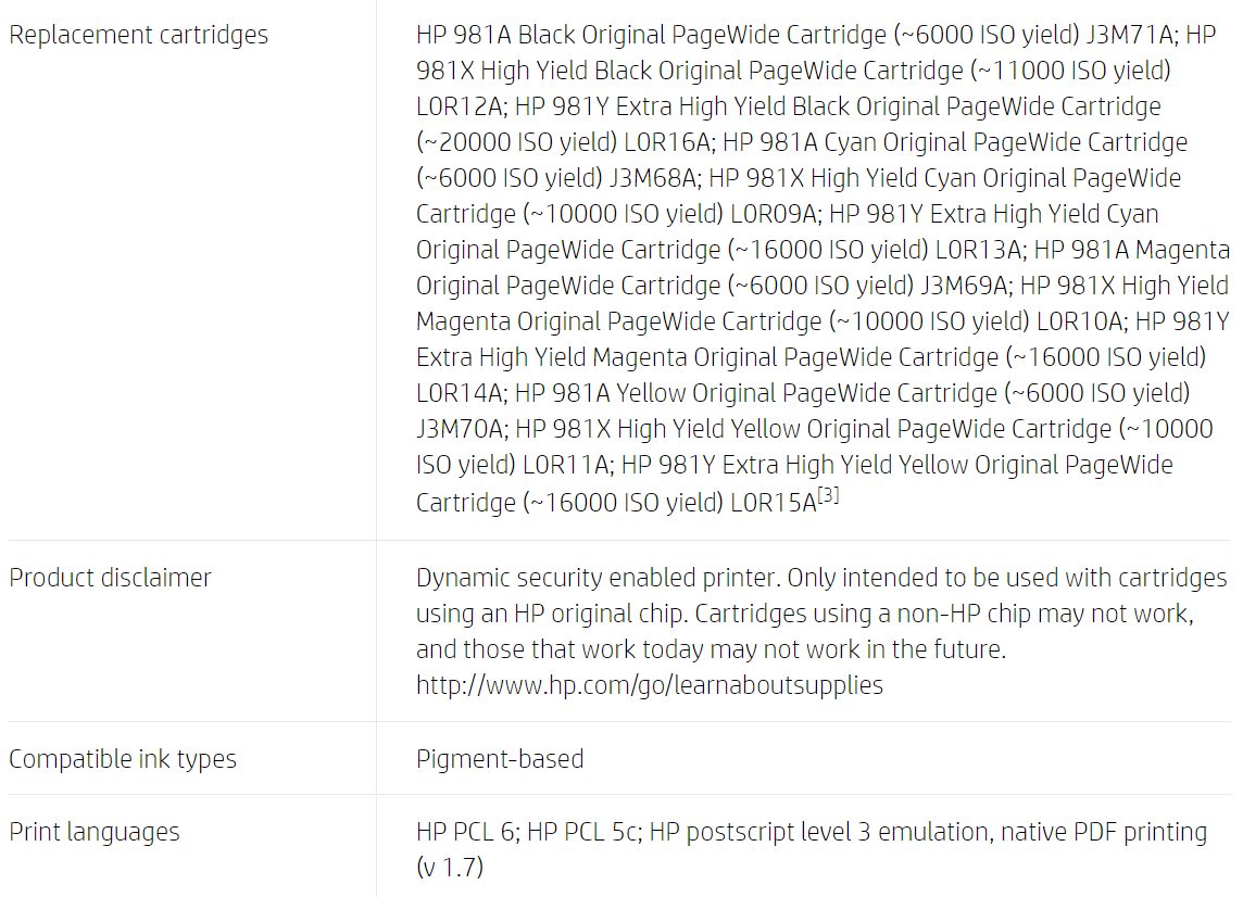 Impresora multifunción HP PageWide Enterprise Color Flow 586z