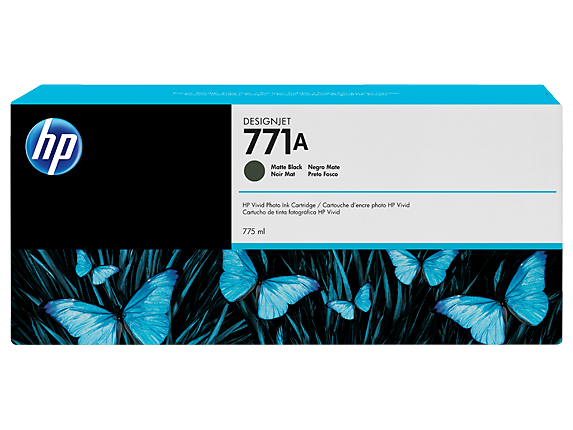 HP 771A 775-ml Matte Black DesignJet Ink Cartridge - B6Y15A www.wideimagesolutions.com Parts and Inks 327.73
