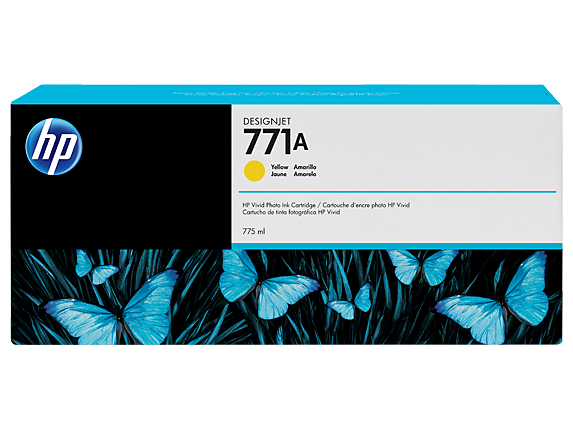 HP 771A 775-ml Yellow DesignJet Ink Cartridge - B6Y18A www.wideimagesolutions.com Parts and Inks 327.73