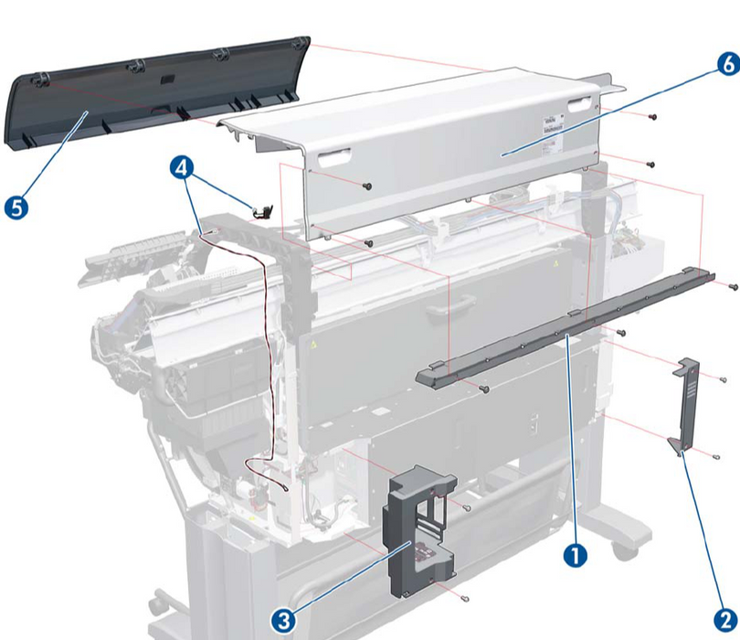 Conjunto de ventana - Para HP DesignJet serie T7100/Z6200/Z6810 de 42 pulgadas (CQ105-67046)