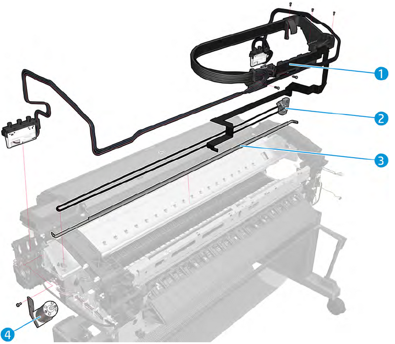 Conjunto de tira codificadora lineal - Para las series HP DesignJet T920 / T1500 / T1530 / T1600 / T2500 / T2600 / T3500 / T7200 (CR357-67022)