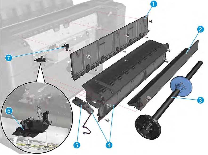 Conjunto de sensor de medios - Para las series HP DesignJet T920 / T1500 / T1600 / T2500 / T2600 / T3500 / T7200 (CR357-67031)