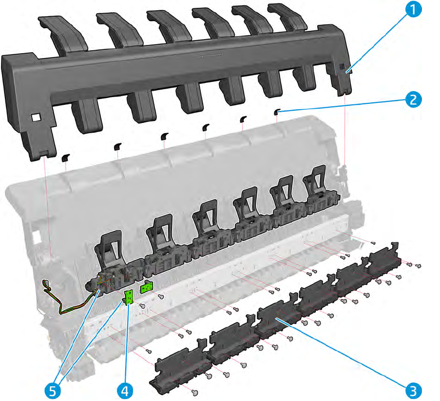 Entrega del apilador: solo para HP DesignJet T3500 (B9E24-67026)