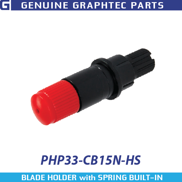 Portacuchillas Graphtec de 1,5 mm con punta roja y ABS negro para cuchillas de la serie CB15U