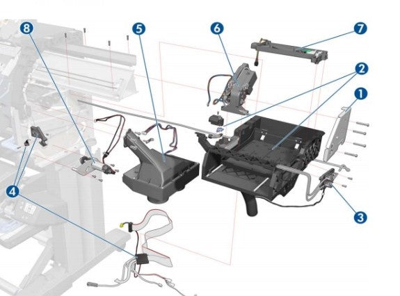 HP CQ869-67026 Service Station Assembly for HP Designjet L26500 L26100 www.wideimagesolutions.com Parts and Inks 634.00