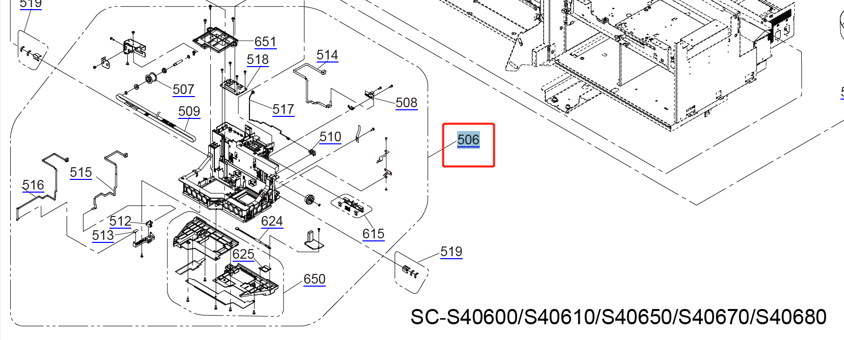 EPSON SureColor S40600 S40610 S40670 CONJUNTO DE CARRO - 1725001