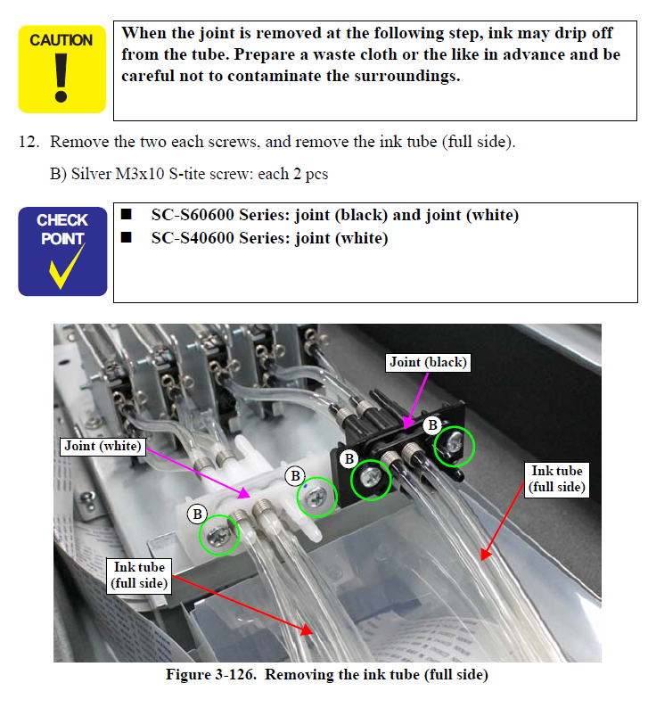 Tubo de tinta A EPSON SC-S40600/S40610/S40650/S40670 (lado completo) - 1680686 / 1734979 / 1863426 / 1766905