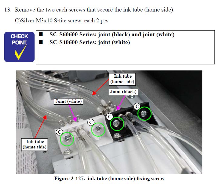 Tubo de tinta A EPSON SC-S40600/S40610/S40650/S40670 (lado completo) - 1680686 / 1734979 / 1863426 / 1766905