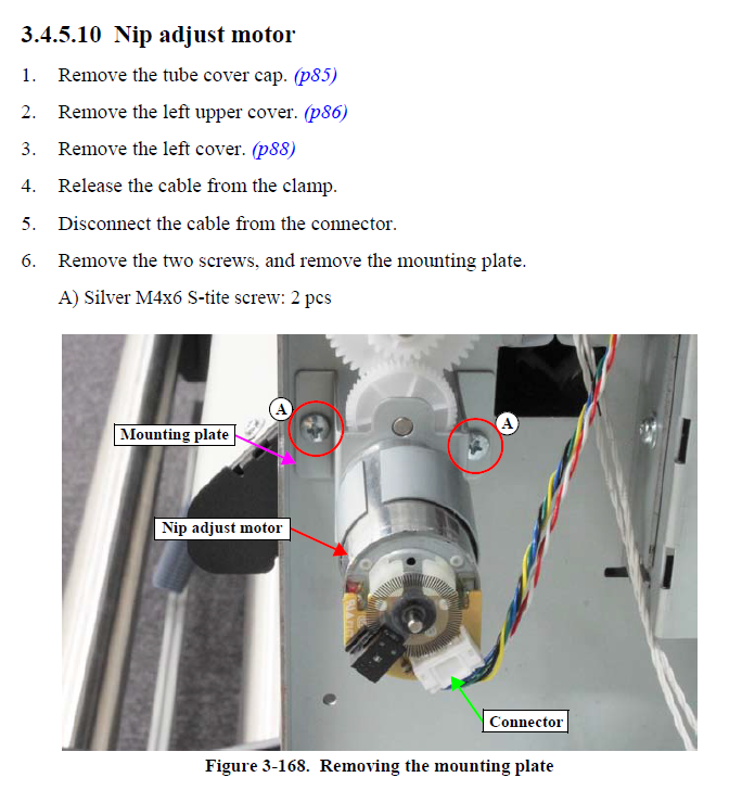 EPSON SC-S40600/S60600/S80600 F9300/F9400/F10000 B9000/R5000 NIP Motor de ajuste - 2150441