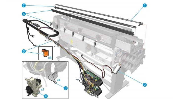 NEW ENDCODER TRIP SENSOR 54 SERV B4H69-67010 (part number 1) for HP LATEX 310 www.wideimagesolutions.com Parts and Inks 377.99