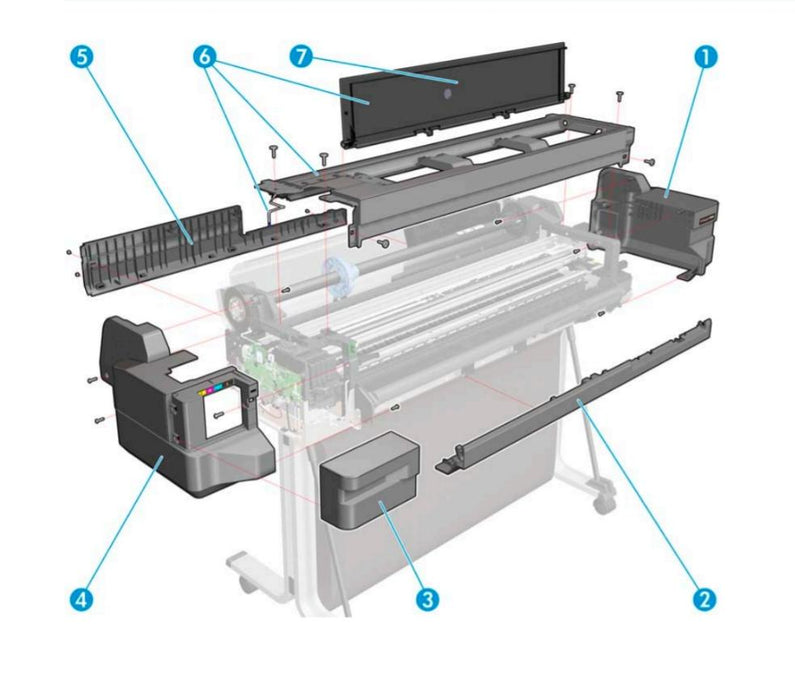 HP CQ890-67050 Front Cover 24" (part number 2) www.wideimagesolutions.com Parts and Inks 24.81