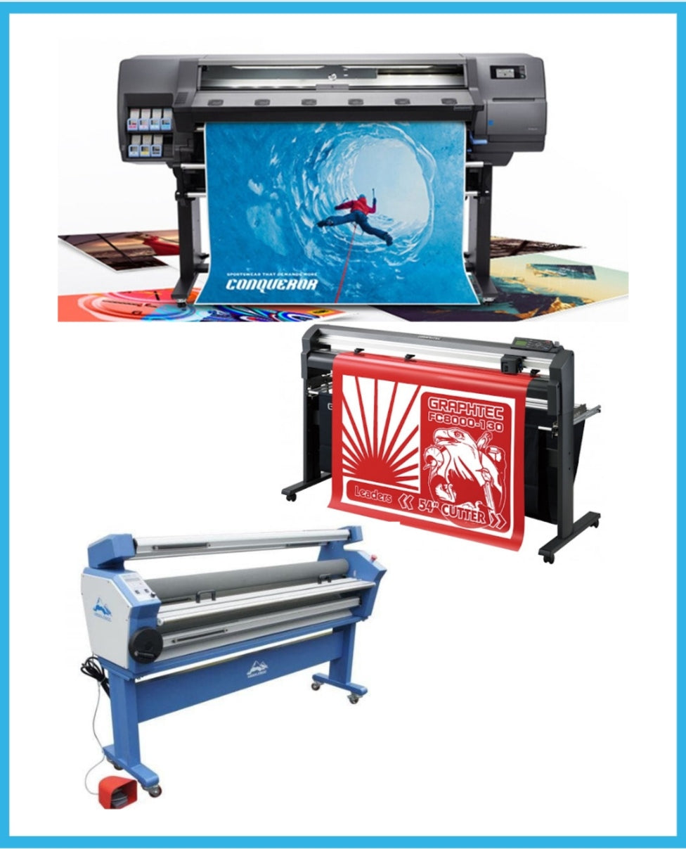 HP LATEX 315 - Refurbished + 54" Graphtec FC8600-130 High Performance Vinyl Cutting + 55in Full-auto Wide Format Cold Laminator with Heat Assisted www.wideimagesolutions.com 13249.99