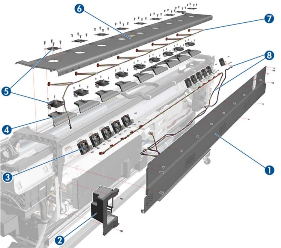 Top cover - For use with the 104-inch Designjet L28500 printer
CQ871-67038 www.wideimagesolutions.com  1346.00