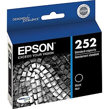 Cartucho de tinta Epson 252 DURABrite Ultra Black para WorkForce WF-3620, WF-3640, WF-7110, WF-7210, WF-7610, WF-7620, WF-7710, WF-7720 - T252120