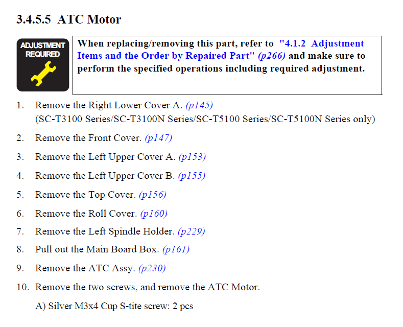 Conjunto de motor ATC EPSON - F500 F501 T2100 T3100 T3170 T5100 T5170 T5100M T5100N T3100D T3100N T3100X T3100M - 1724242