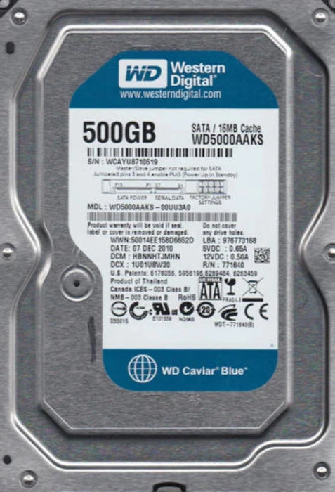 Unidad de disco duro SATA (HDD) - Para HP DesignJet L26500 y HP Latex 260 (CQ869-67024) - Reacondicionada