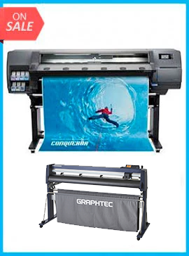BUNDLE - Plotter HP Latex 315 54" New + GRAPHTEC CUTTER FC9000-140 54" (137.2 cm) Wide Cutter - New www.wideimagesolutions.com BUNDLE 16490.99