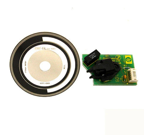Sensor y disco codificador del rodillo de accionamiento para impresoras HP Designjet 4000/4500 (Q1273-60094, Q1273-60248) - Reacondicionado