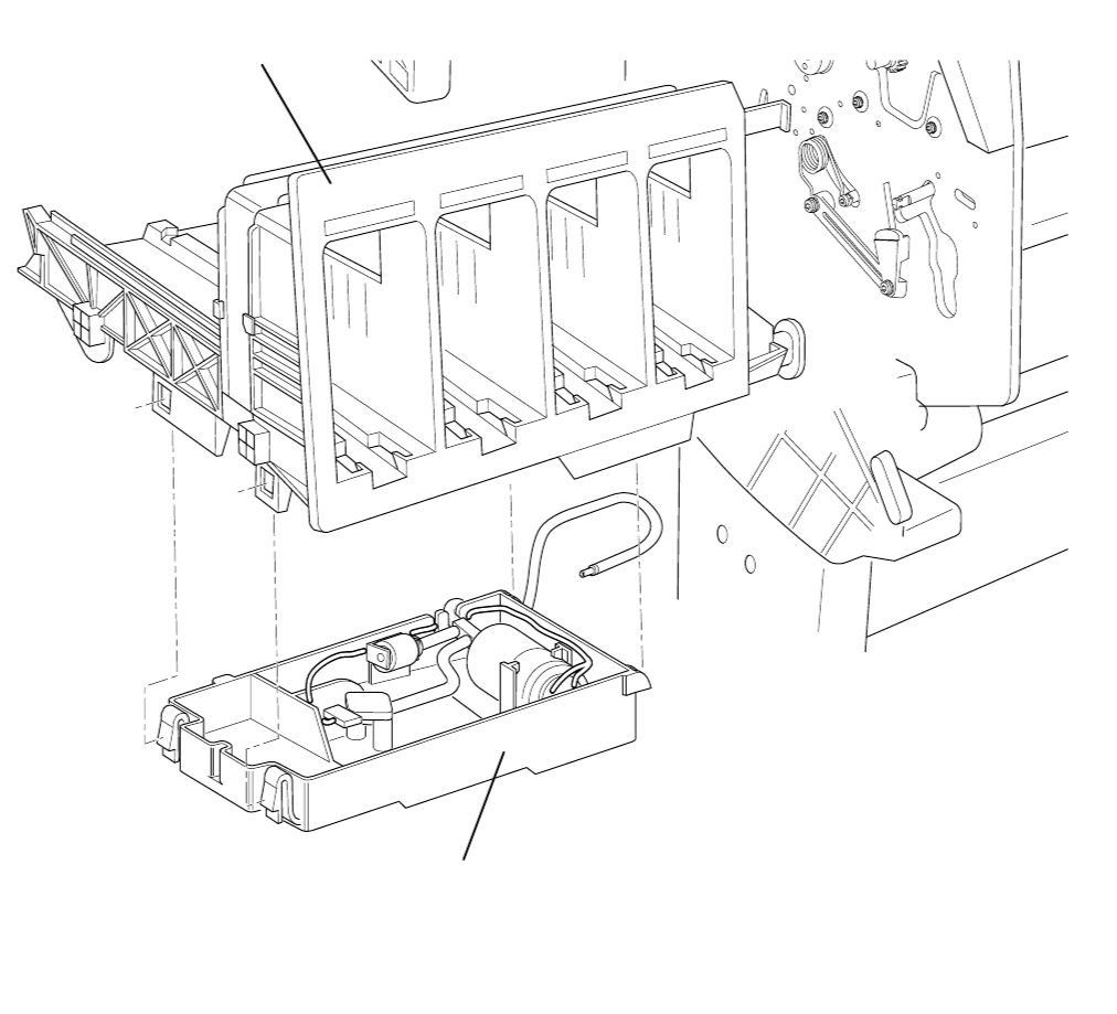 Estación de suministro de tinta (ISS) - Para impresoras HP DesignJet 1050C y 1055CM - Nueva (C6072-60015)
