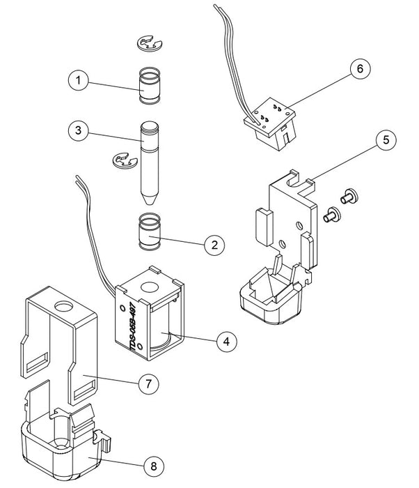 Conjunto de solenoide del sensor RM para Graphtec FC8000/FC8600 (792900950)