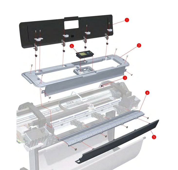 Conjunto de platina de salida para HP DesignJet T120, T770, T610, T620, T2300, T790, T1100, Z2100, Z3100 (Q5669-60155)
