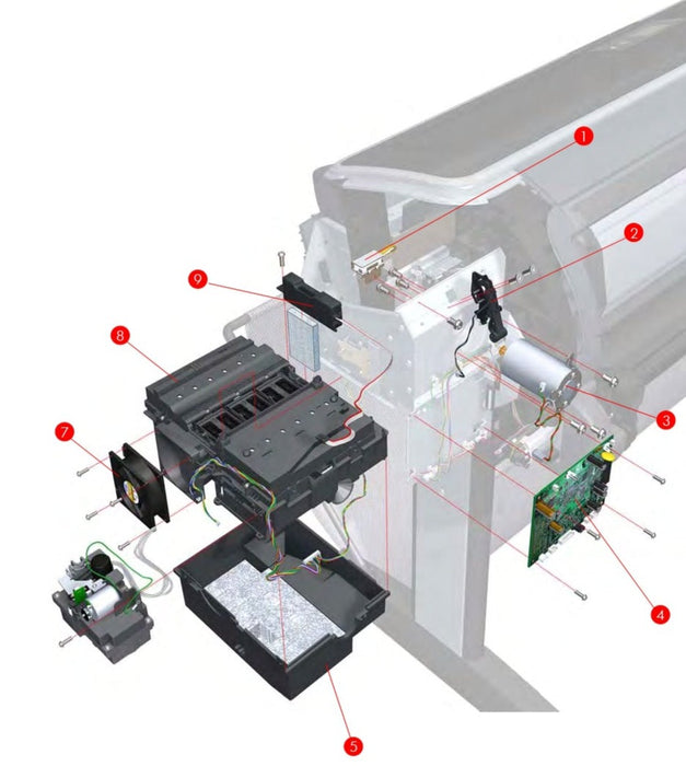 Conjunto de estación de servicio para HP DesignJet serie T1100, T610 (Q6683-60187) - Nuevo