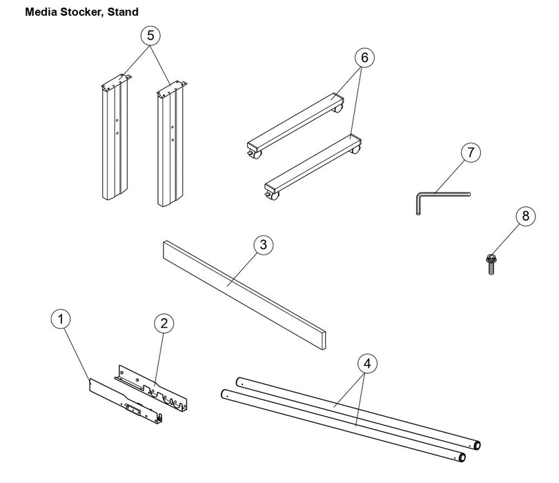 Rodillo de stock para Graphtec FC8000-130 / FC8600-130 (621430150) - Reacondicionado