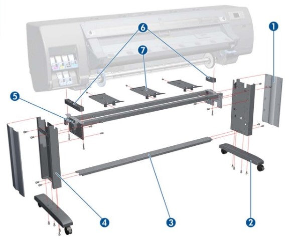 HP CQ869-67015 OEM - SPI Foot Assembly SERV for HP Designjet L26500 Printer www.wideimagesolutions.com Parts and Inks 153.60