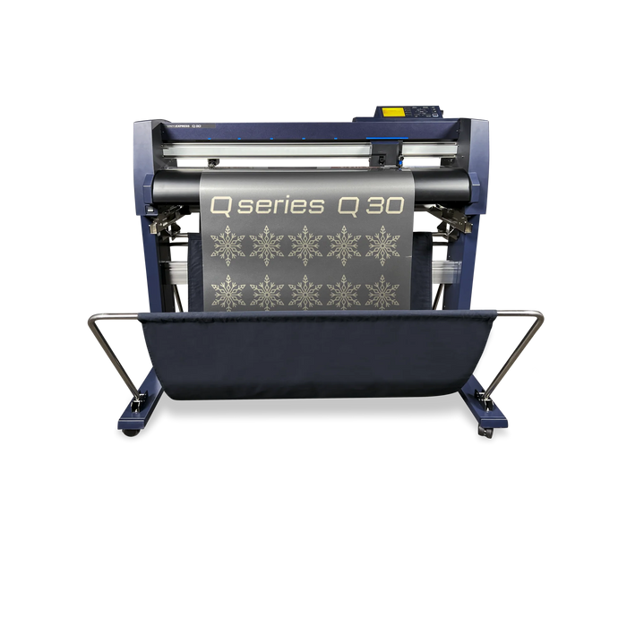 Cortadora de vinilo Vinyl Express Serie Q Gen 3 de 30", soporte y cesta para materiales