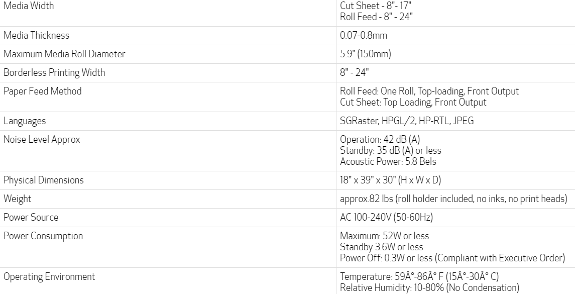 Impresora Canon imagePROGRAF TA-20 de gran formato de 24" sin soporte - Nueva