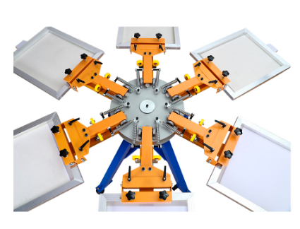 CALCA 6 Color 6 Station Screen Printing Machine Press T-shirt Printer Carousel www.wideimagesolutions.com 1599.00