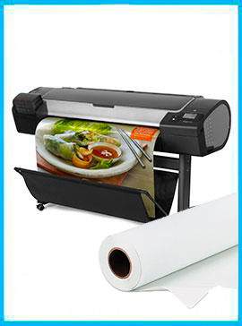HP DesignJet Z5400 44-in PostScript Printer - Recertified (90 Days Warranty) + Premium Polyester Canvas Roll Matte print HP 36" x 60&