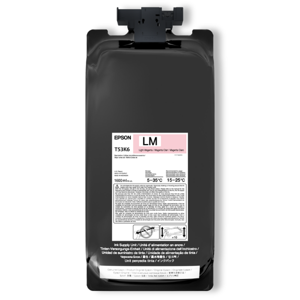 Tinta Epson UltraChrome DS Magenta Claro 1,6 litros para SureColor F6470H, F9570H (paquete de 2) - T53K620