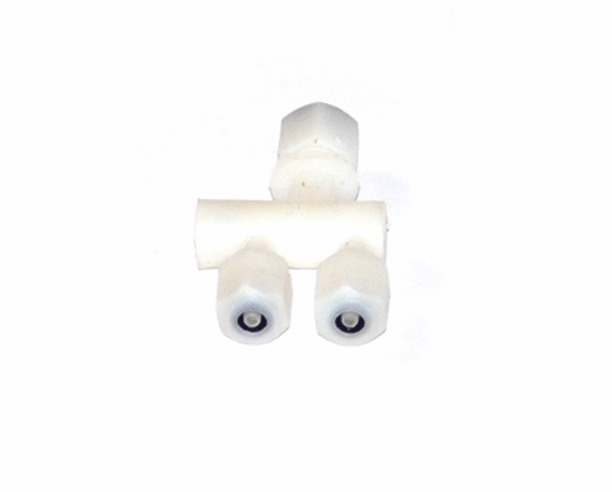 Conector en Y resistente a disolventes Mimaki/Roland/Mutoh (DI: 2 mm, DE: 3 mm) 