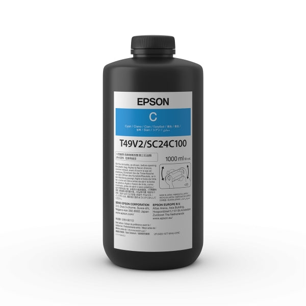 Botella de tinta cian Epson UltraChrome T49 de 1 l para SureColor V7000 - T49V210
