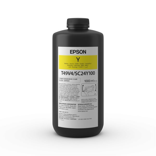 Botella de tinta amarilla Epson UltraChrome T49 de 1 l para SureColor V7000 - T49V410