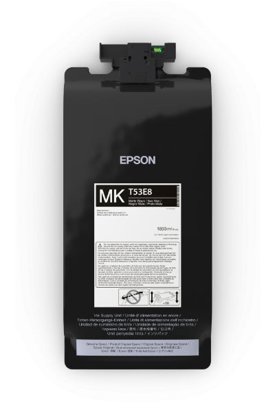 Bolsa de tinta negra mate Epson Ultrachrome PRO6 de 1,6 l para SureColor P8570DL - T53E820