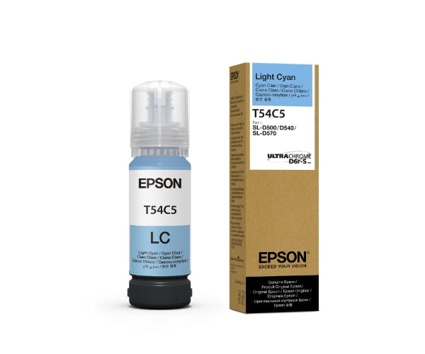 Botella de tinta Epson UltraChrome T54C cian claro de 70 ml para SureLab D570 - T54C520