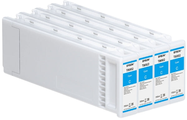 Tinta Epson UltraChrome Pro Cian de 700 ml para Epson P10000 y P20000 (paquete de 4) - T80020V