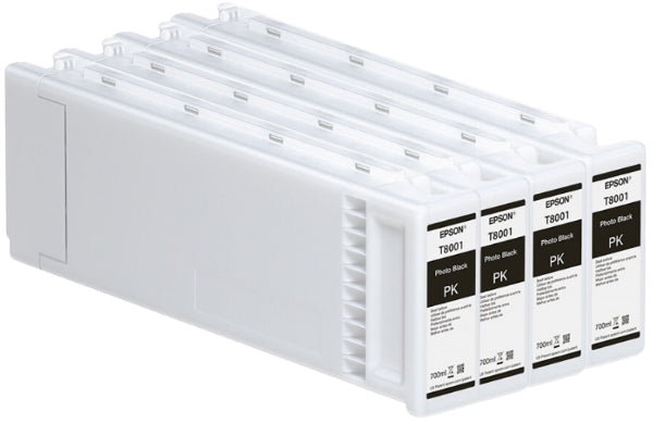 Tinta negra fotográfica Epson UltraChrome Pro de 700 ml para Epson P10000 y P20000 (paquete de 4) - T80010V