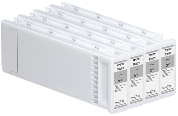 Tinta gris Epson UltraChrome Pro de 700 ml para Epson P10000 y P20000 (paquete de 4) - T80090V