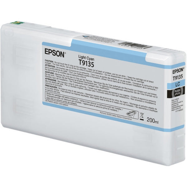 Cartucho de tinta Epson Ultrachrome HD cian claro de 200 ml para impresoras SureColor P5000 - T913500