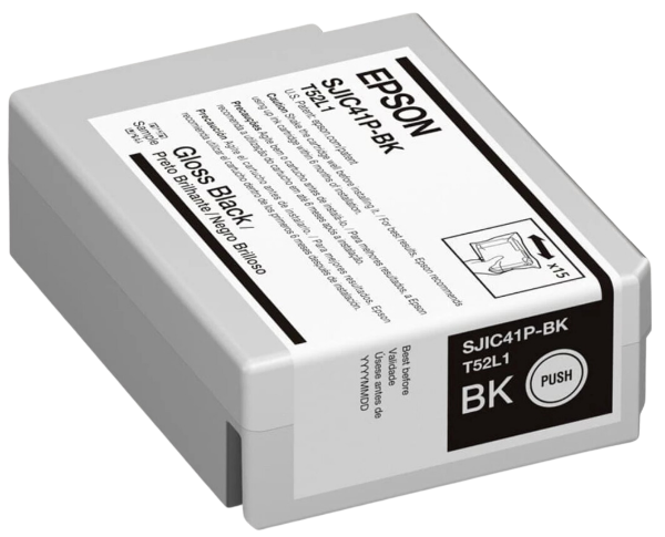 Cartucho de tinta EPSON SJIC41P-BK negro brillante para ColorWorks CW-C4000 (brillante) / C13T52L120