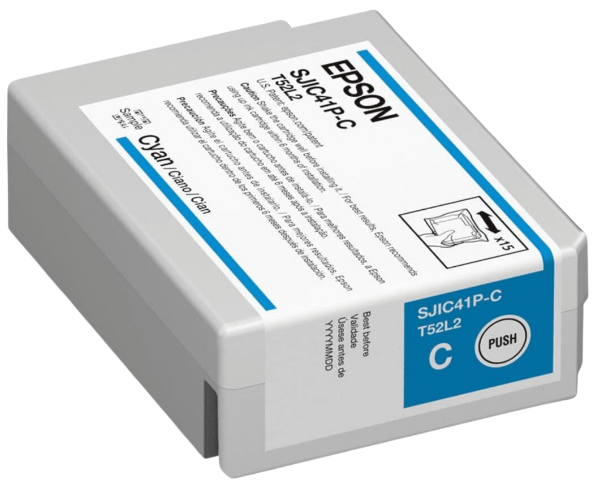 Cartucho de tinta cian EPSON SJIC41P-C para ColorWorks CW-C4000 / C13T52L220