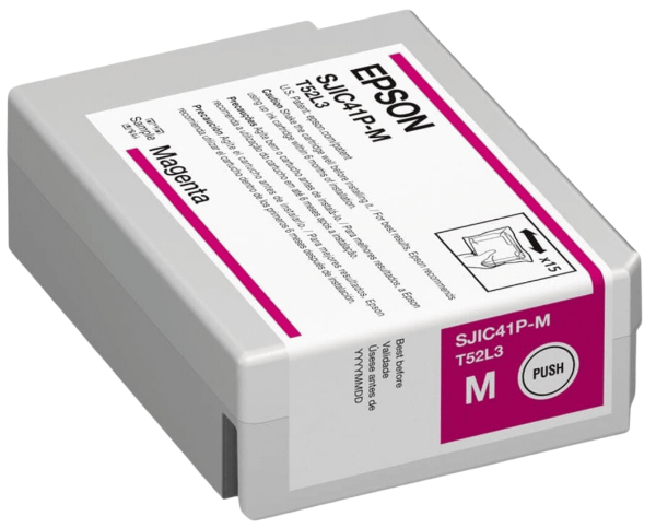 EPSON SJIC41P-M Magenta Ink Cartridge for ColorWorks CW-C4000 / C13T52L320
