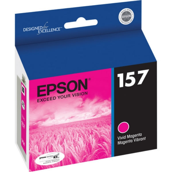 Tinta Epson 157 UltraChrome K3 Magenta Vivo de 25,9 ml para Stylus R3000 - T157320