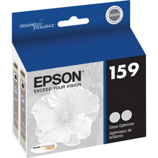 Cartuchos de tinta Epson 159 UltraChrome Hi-Gloss 2 con optimizador de brillo (paquete de 2) para Stylus R2000 - T159020