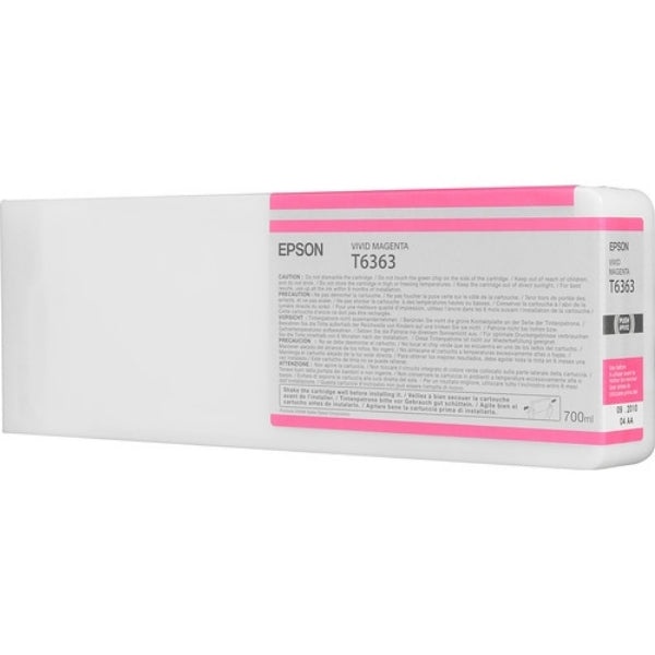 Tinta Epson UltraChrome HDR Magenta Vivo 700 ml para Stylus Pro 7700, 7890, 7900, 9700, 9890, 9900, WT7900, 7900CTP - T636300